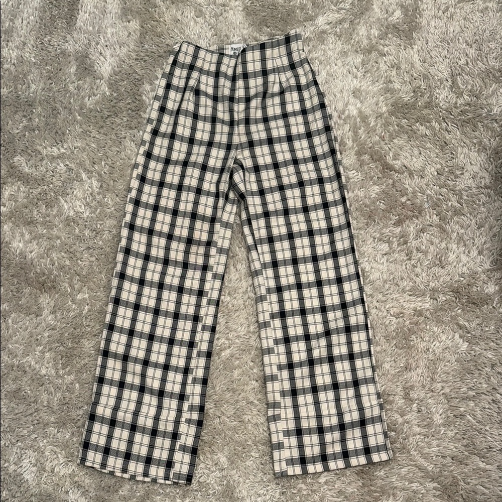 Princess Polly Plaid Wide-Leg Pants